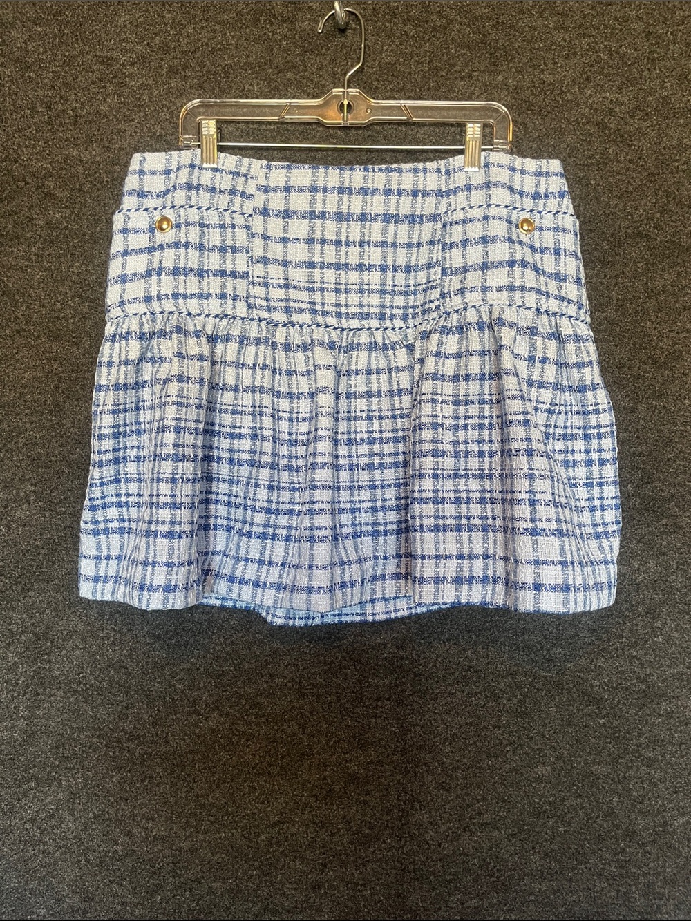 Free Assembly Women's Plus Drop Waist Tweed Mini Skirt